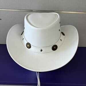 Water Resistant Leather Cowboy/ Cowgirl Western Hat. Matt Finish real Leather